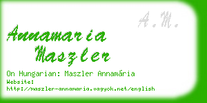 annamaria maszler business card